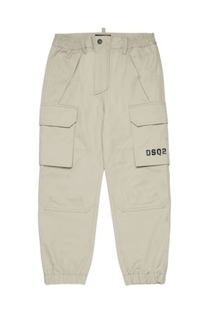pantalone in cotone beige DSQUARED KIDS | DQ3210D0AGKDQ717